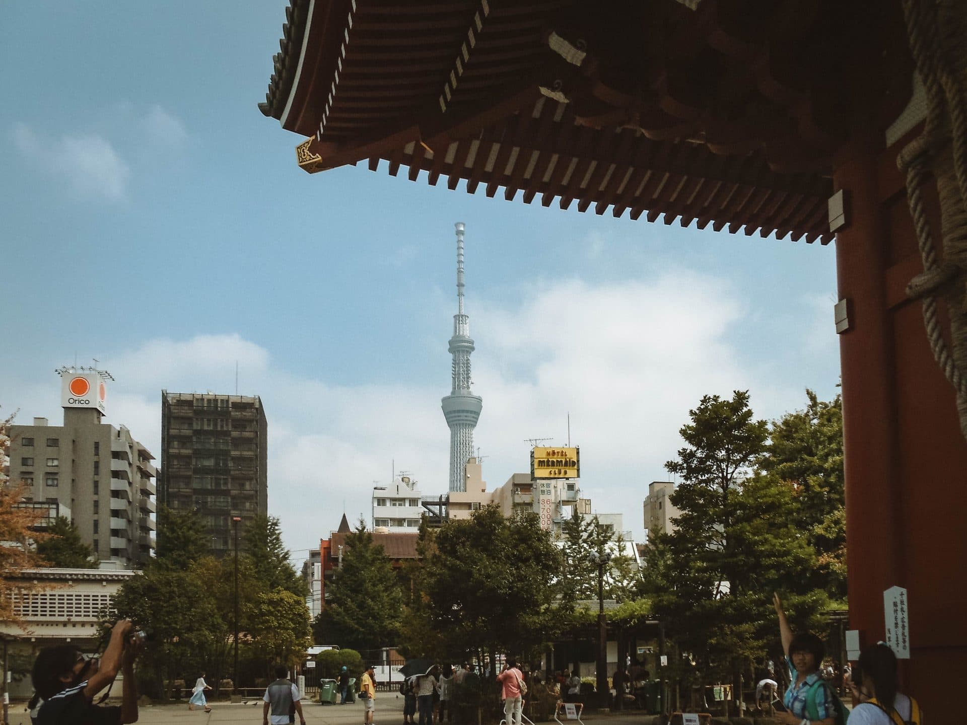 Tokyo skytree view from senso ji temple area