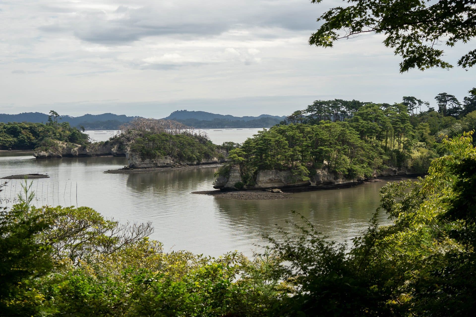 Scenic view of matsushima bay in japan